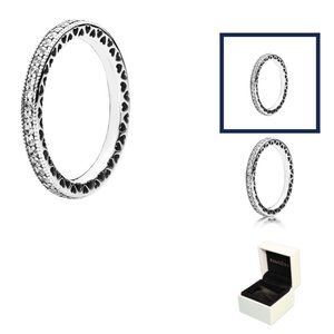 Cz hearts of pandora ring